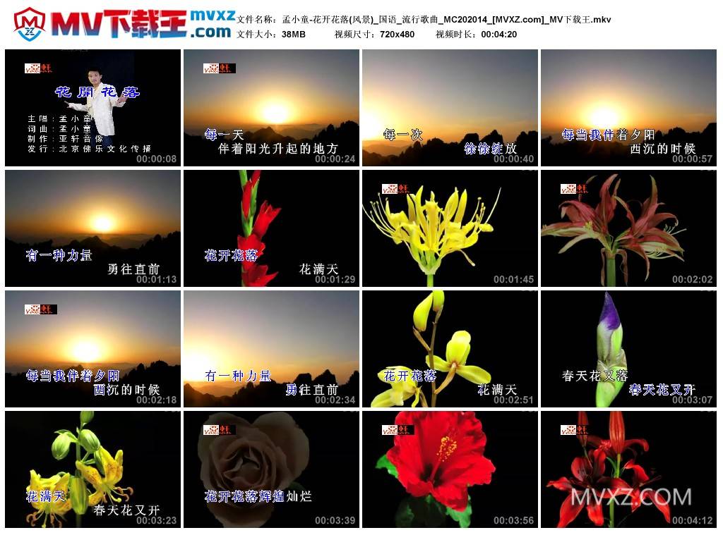 孟小童-花开花落(风景)_国语_流行歌曲_MC202014